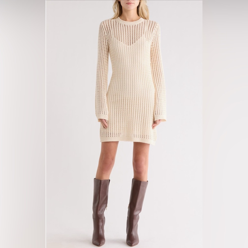 FRAME
The Crochet
Bell Sleeve
Cotton Dress
Color: Beige
Size: Medium